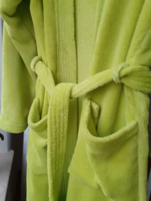 Limonkowy ciepły dluki szlafrok Lime warm long bathrobe