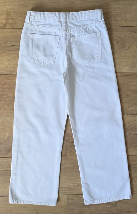 Spodnie Jeansy 140 cm Białe Dziury 9-10 lat Primark Regulowane