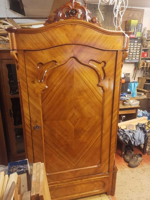 Szafa Ludwik-Filip 1-drzwiowa, po renowacji.