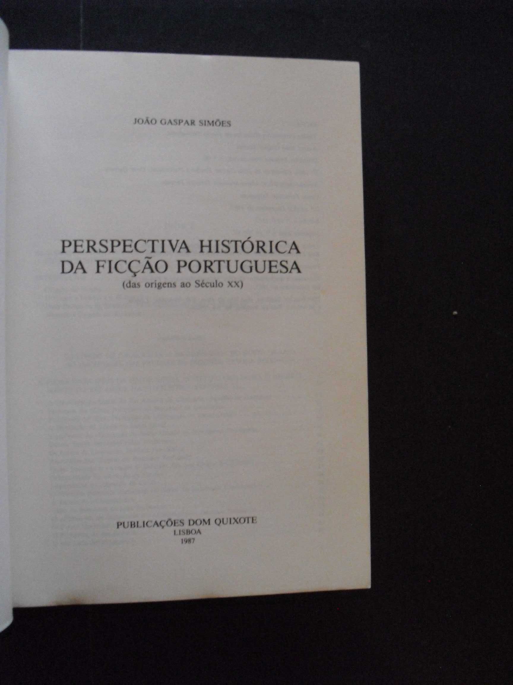 Simões (João Gaspar);Perspectiva Histórica da Ficção Portuguesa