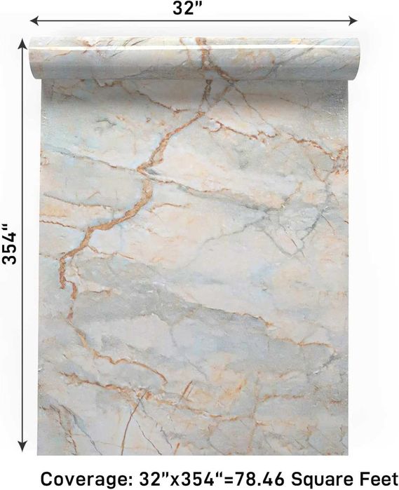 Tapeta samoprzylepna w efekcie marmuru VaryPaper 81x900cm beżowo-szara