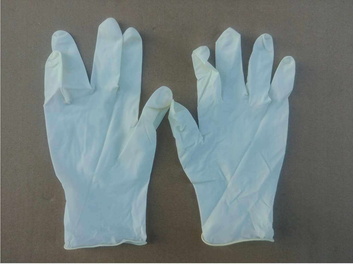NOWE Rękawiczki naturalne lateksowe medyczne egzaminacyjne rozmiar L
