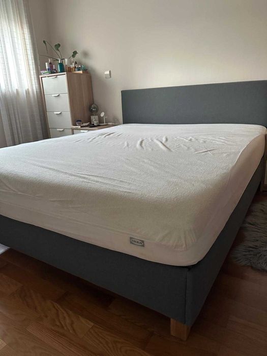 Cama Casal Cinzenta Ikea