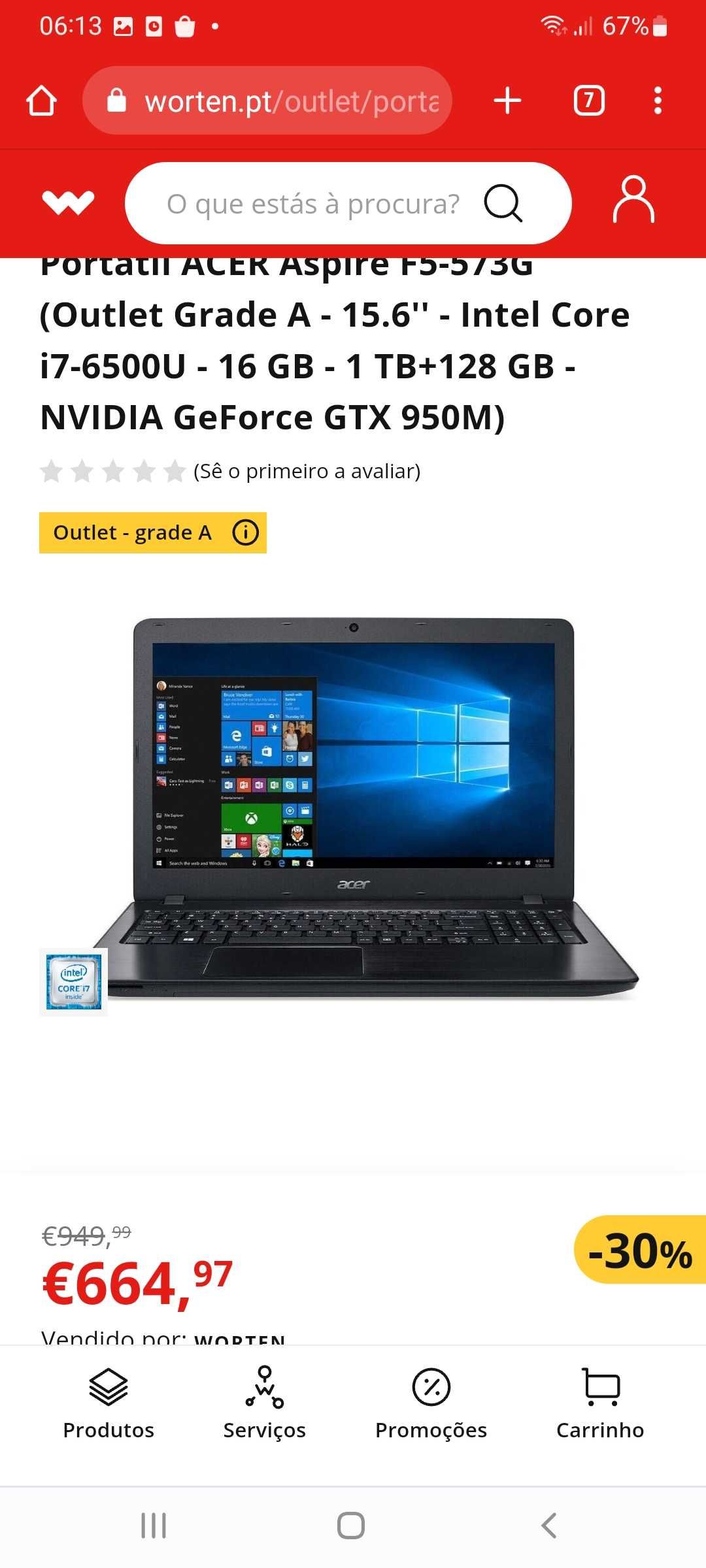 Portátil ACER Aspire F5-573G