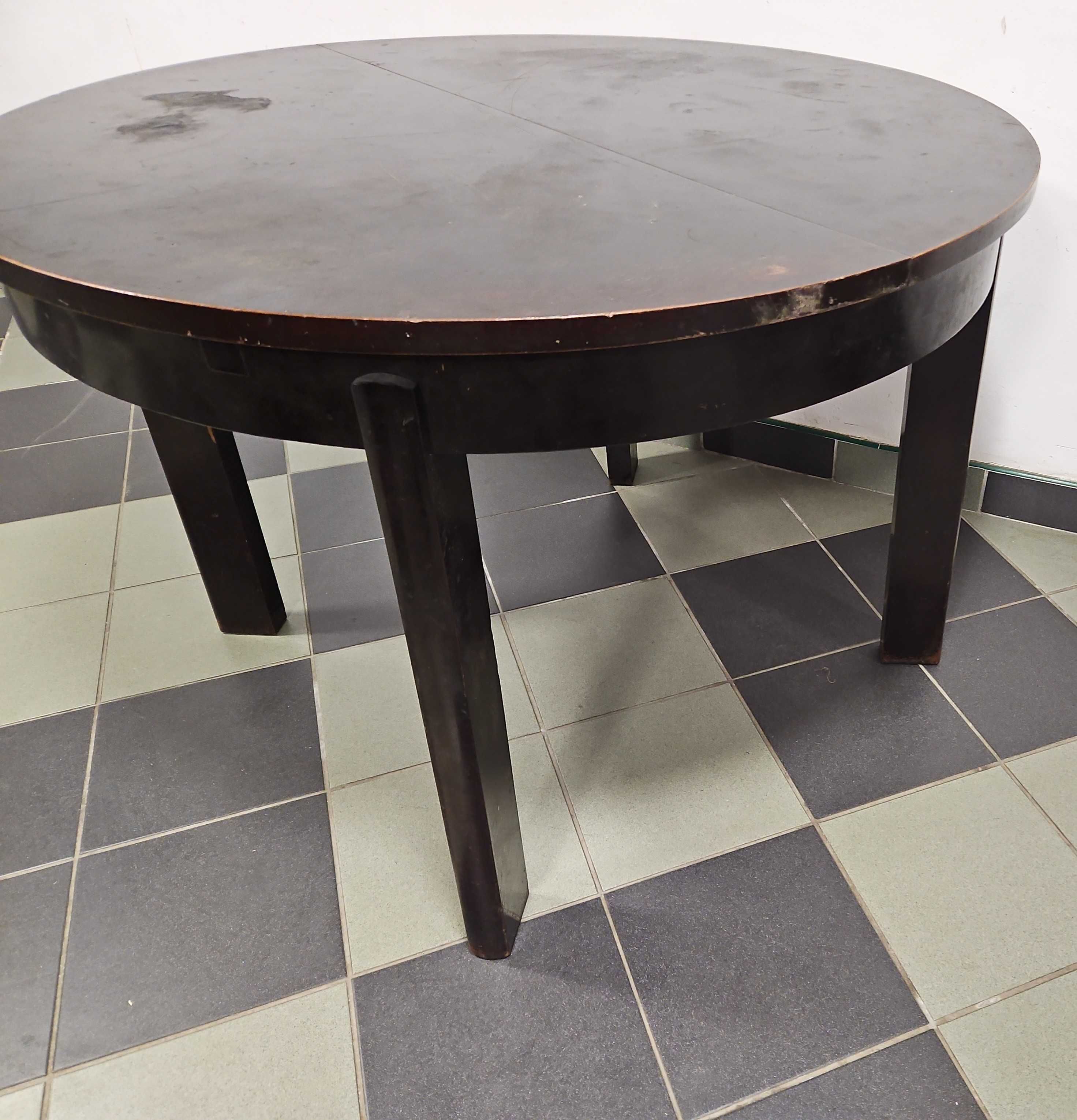 Okrągły stół rozkładany lata 50-te.