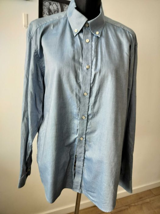 Bytom Koszula męska 3XL bawełna niebieska elegancka 43 perełka