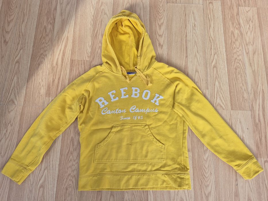 Żółta bluza z kapturem reebok 12 40