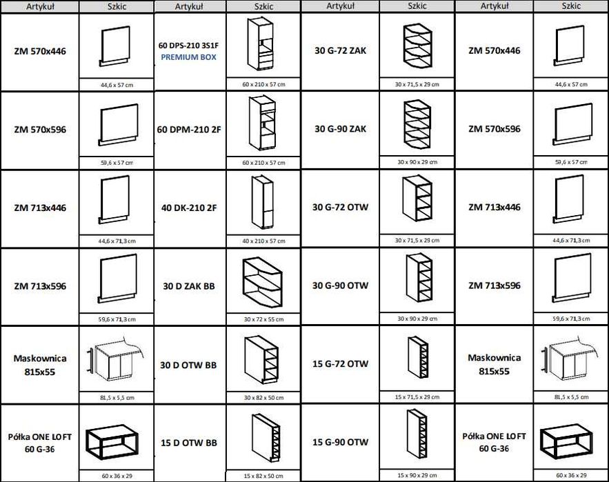 Meble Kuchenne Szafki Kuchenne Modułowe Zestaw Mebli do Kuchni