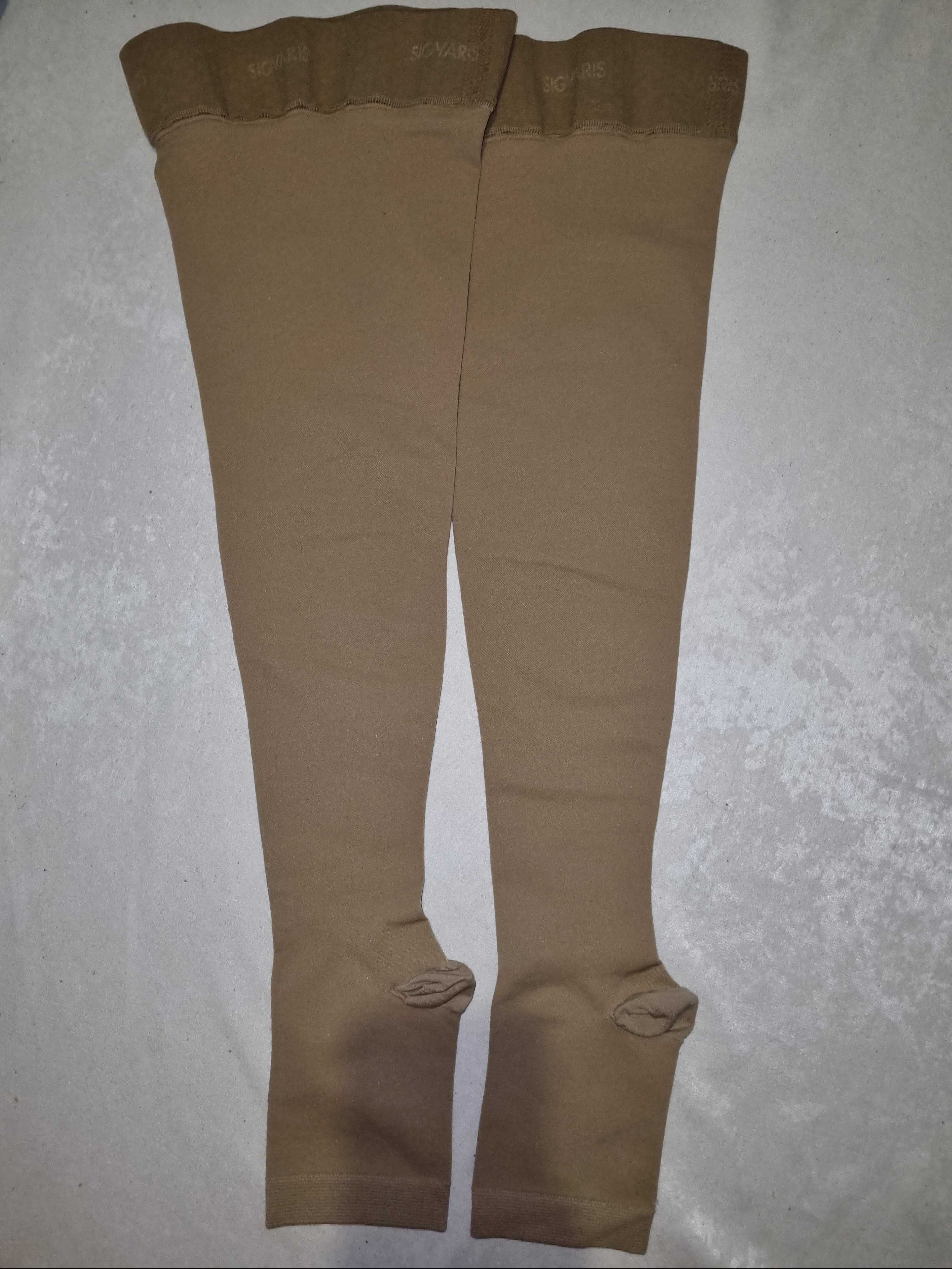 Чулки помпресійні Sigwaris comfort,з відкритим носочком,large