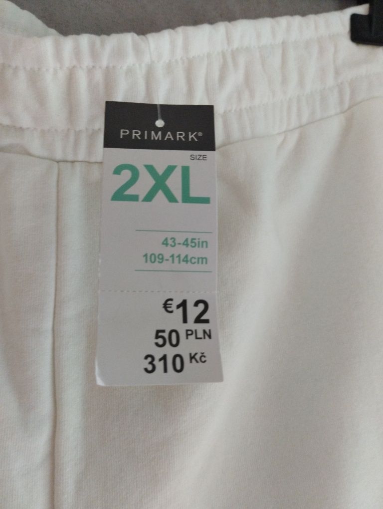 Nowe szorty spodenki męskie białe Primark r.XXL