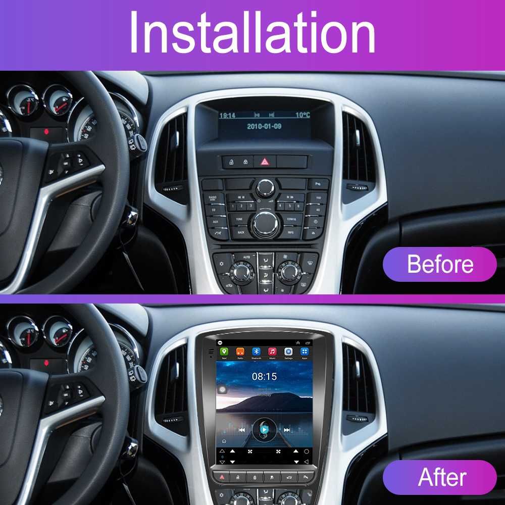 Radio DAB+ CarPlay Android GPS Nawi WiFi 4G MP4 MP3 USB Opel Astra J