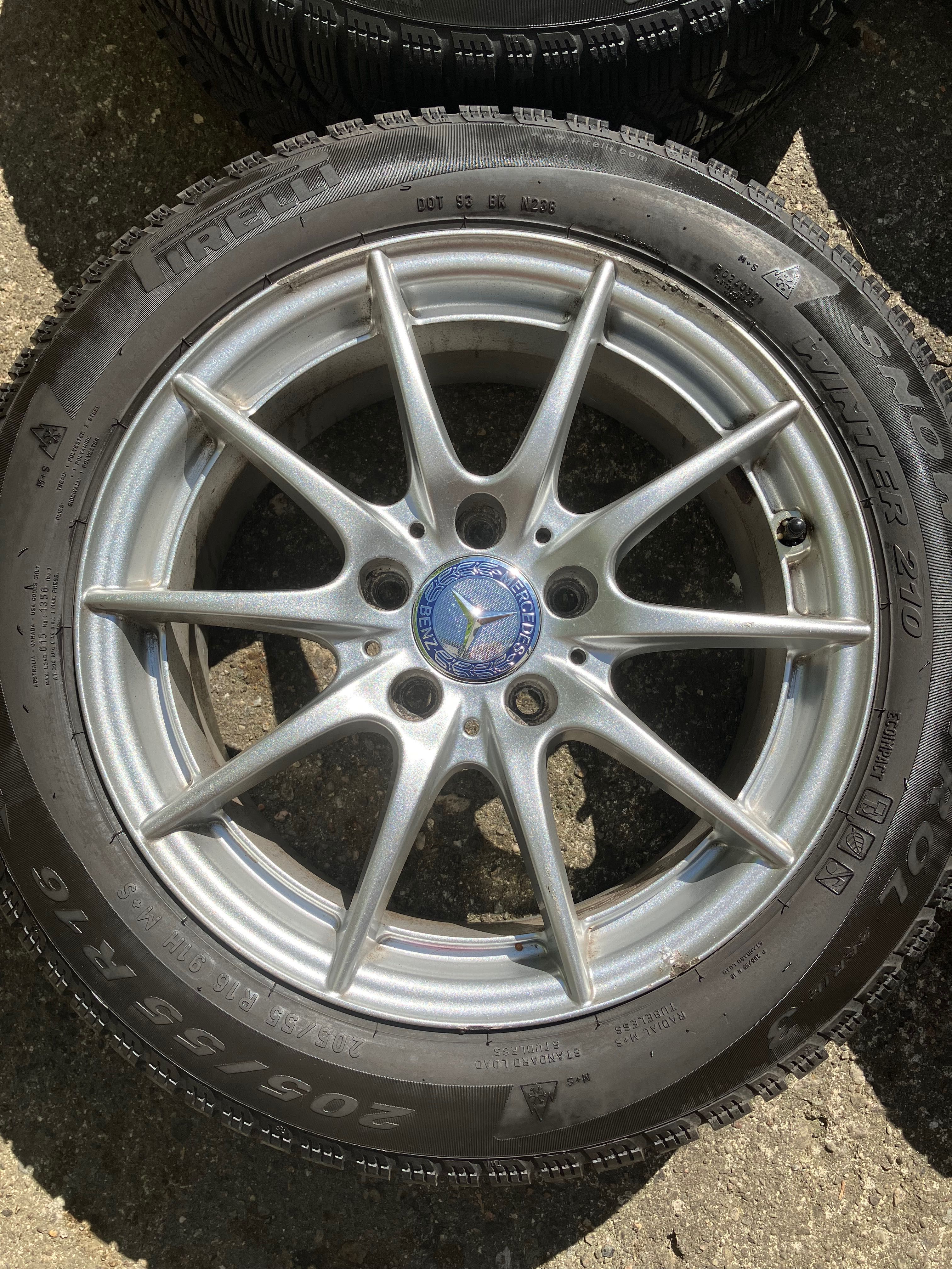 Alufelgi Koła 16” 5x112 Mercedes Ronal z Oponami Pirelli SnowControl 3