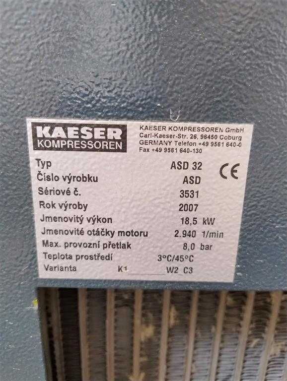 SPRAWNA!!! Sprężarka Śrubowa KAESER ASD32 18,5kW 2,85m3/min S015605