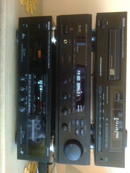 wieża denon dra 455,drw 750,dcd 520+ heco int.reflex 20 mk2
