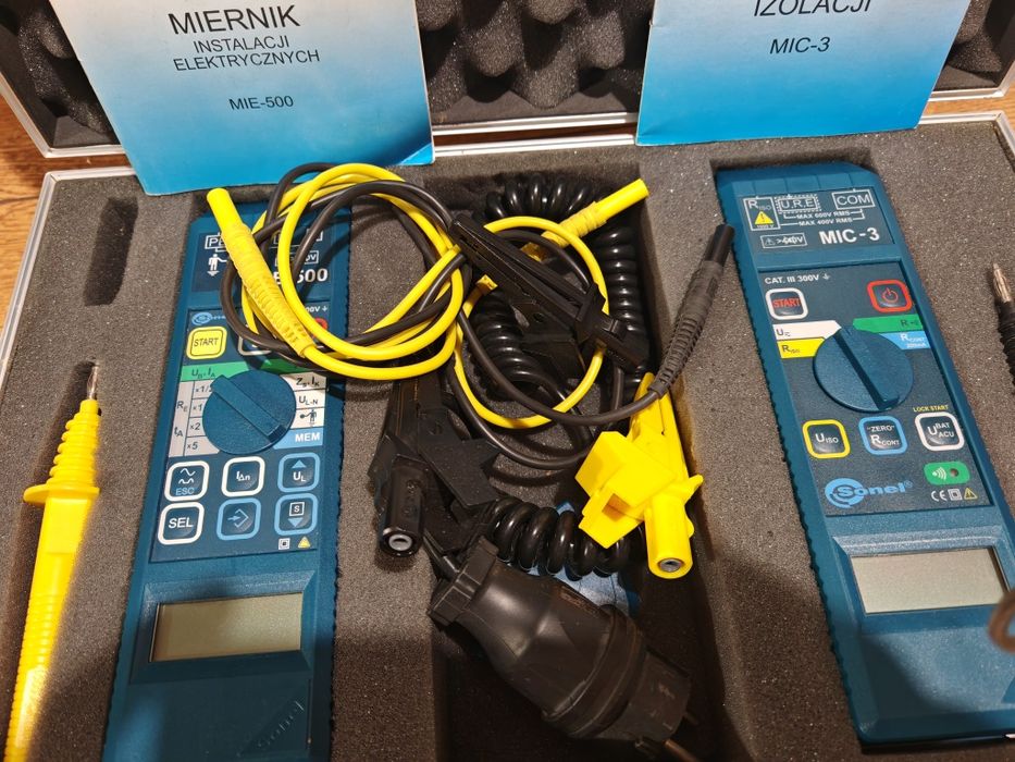 Sonel MIE-500 i MIC-3 zestaw.