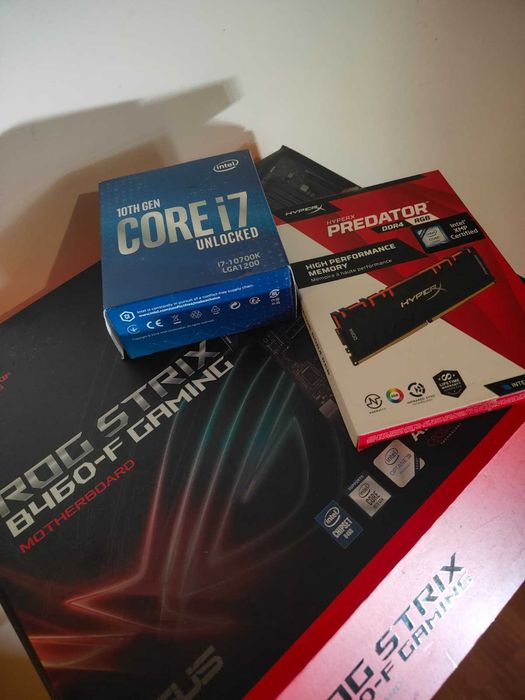Conjunto Gaming - Intel Core i7, Motherboard ROG B460-F, Ram e Cooler