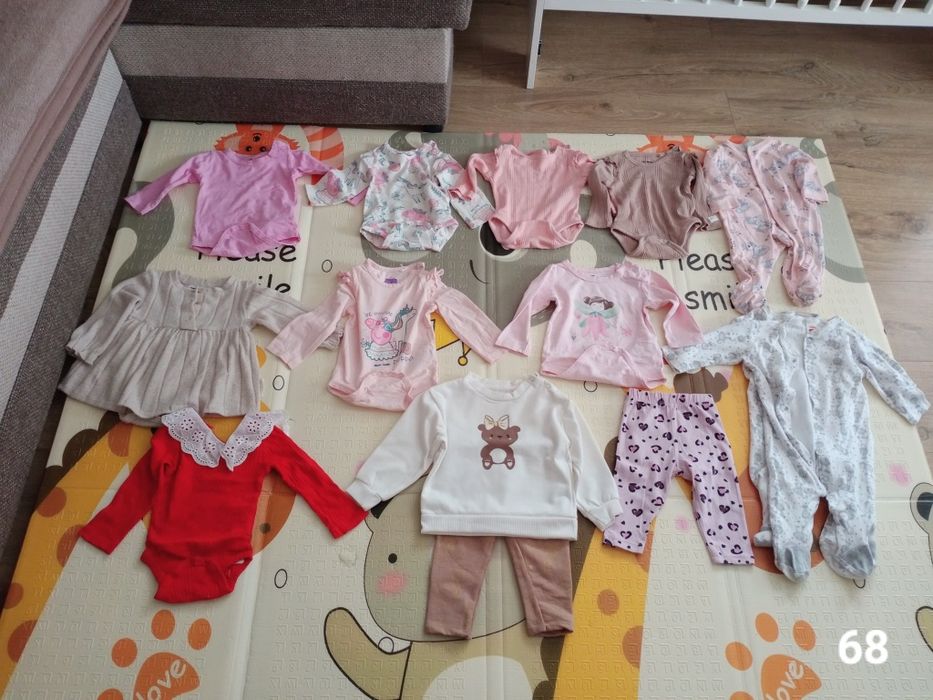 Ubranka dla dziewczynki od 56 do 74