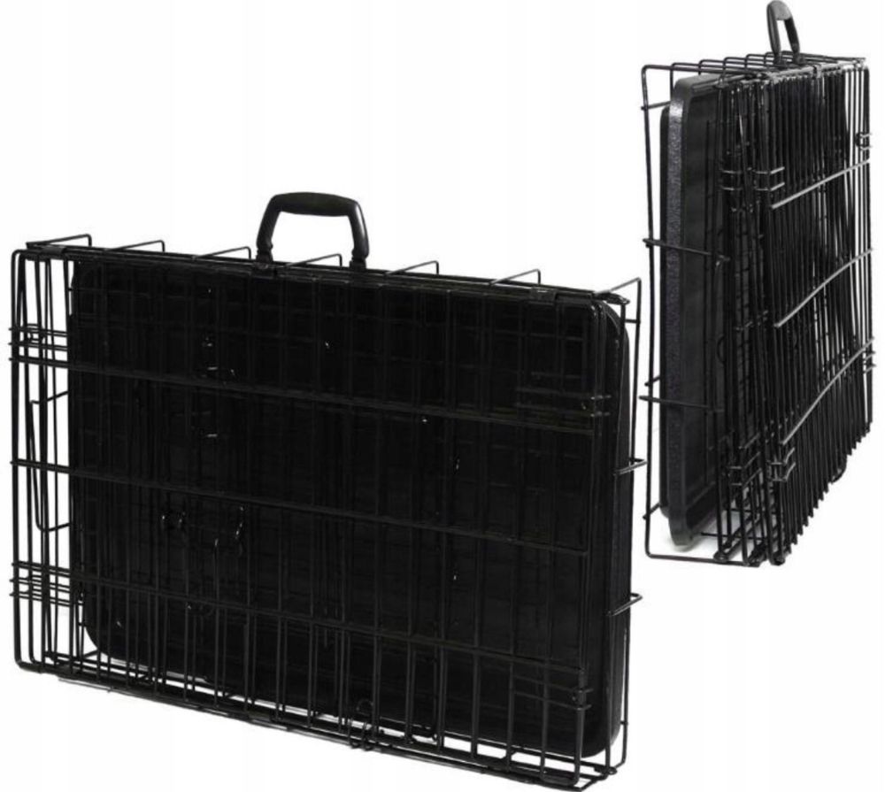 Metalowa Klatka Kojec dla dużego Psa Zwierząt TRANSPORTER 107x69x75 cm