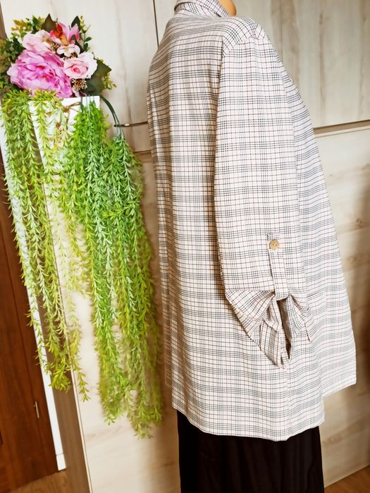 Sg Marynarka damska 36 , S dłuższa marynarka w kratę S żakiet 36 , S