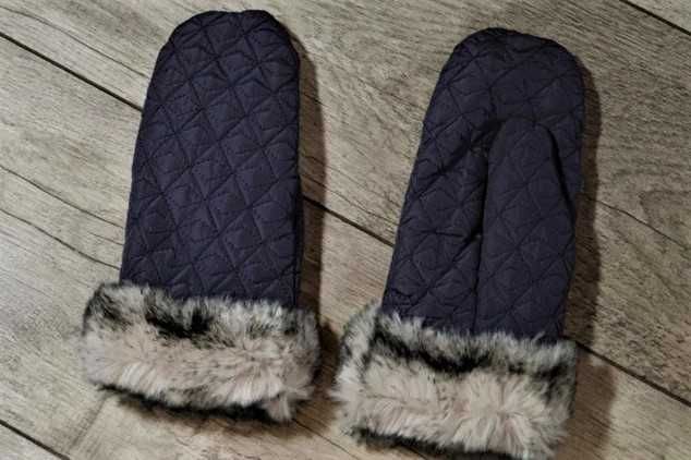 TU rękawiczki z futerkiem śliczne one size