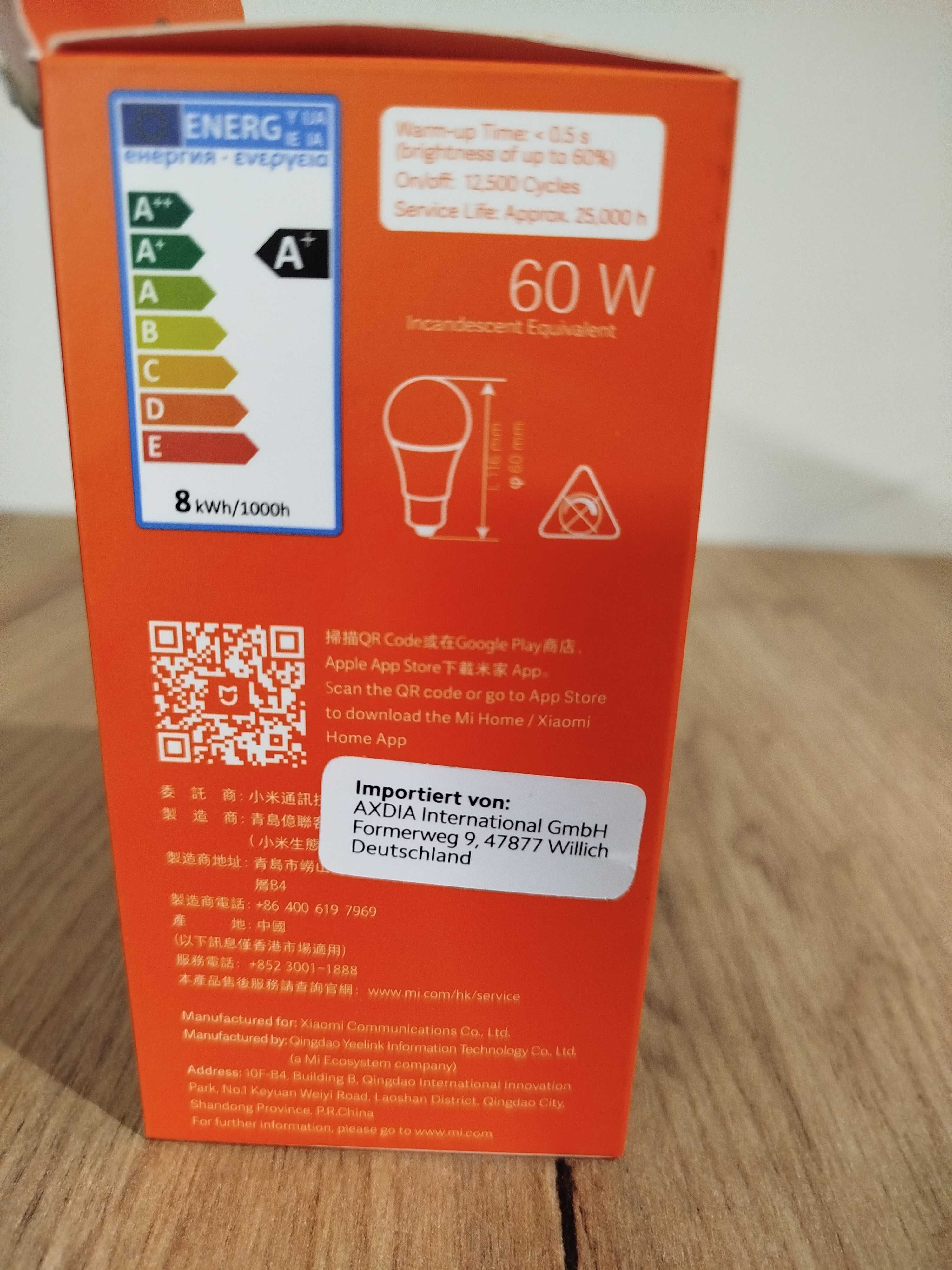 Inteligenta Żarówka Wi-Fi Xiaomi Mi LED Warm White