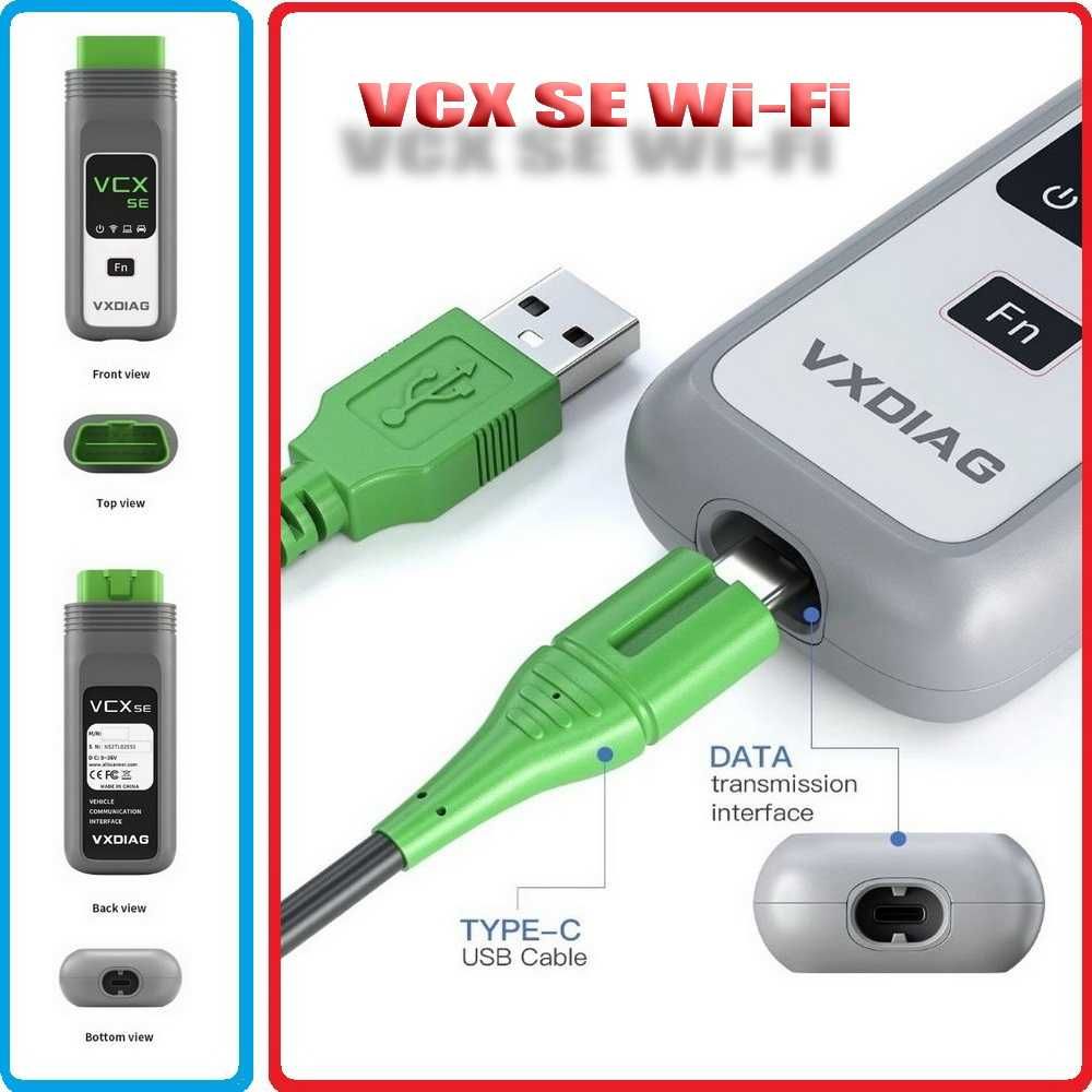Автосканер VXDIAG VCX SE OBD2 для BMW (Wi-Fi + USB) диагностики 2022 г