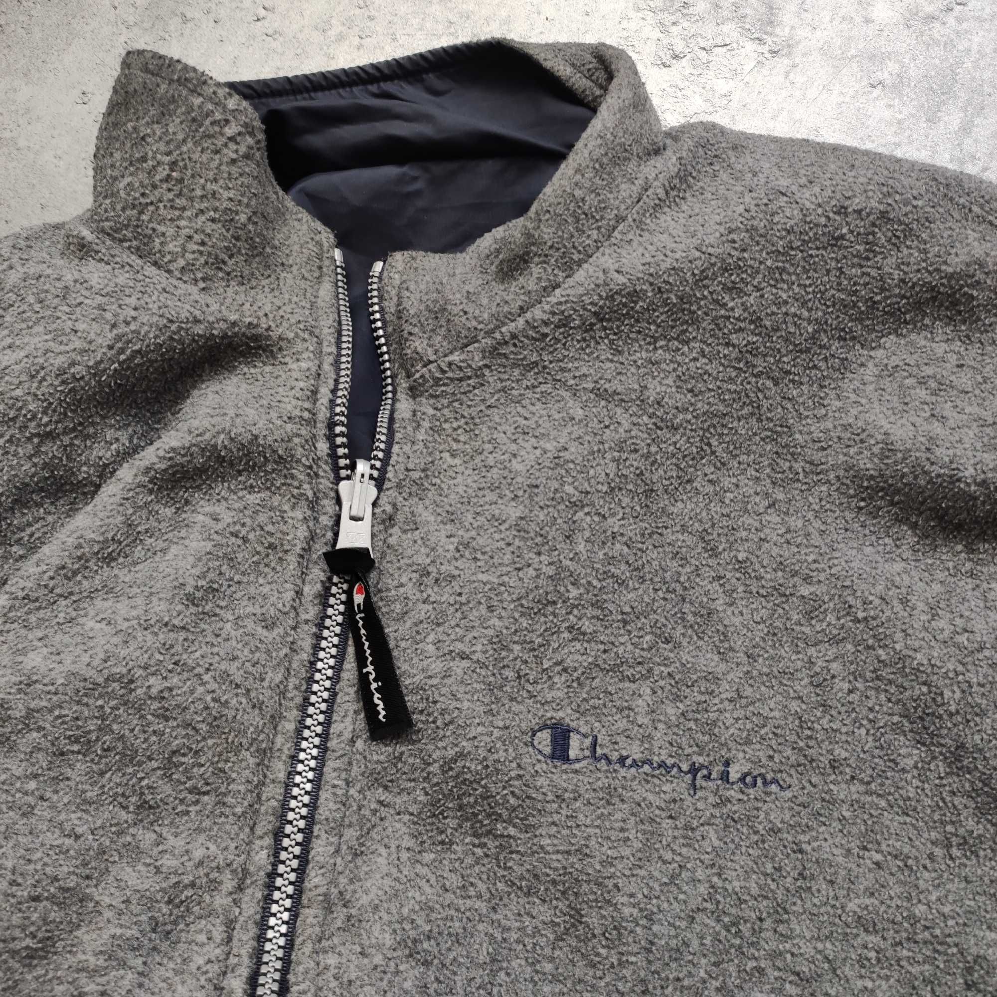 MĘSKA Bluza Kurtka Wiatrówka Polarowa Champion Thermal Suwak Haft Logo
