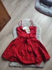 Nowa czerwona elegancka sukienka Bershka M