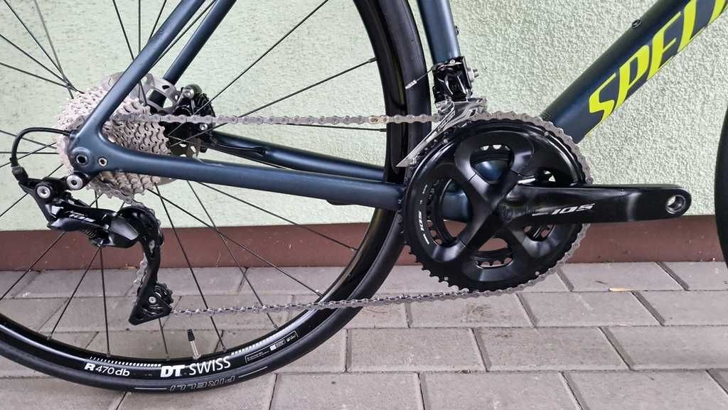 SPECIALIZED tarmac SL6 DISC 105 2x11s DT SWISS sztywne osie r58