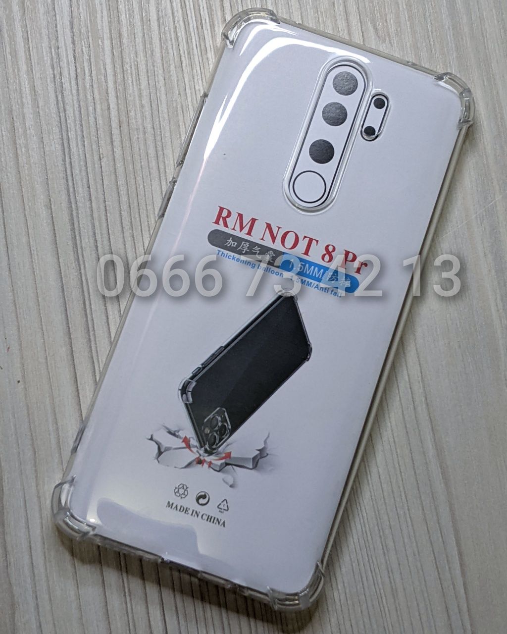 Чехол противоударный прозрачный на Redmi Note 8 Pro чохол прозорий