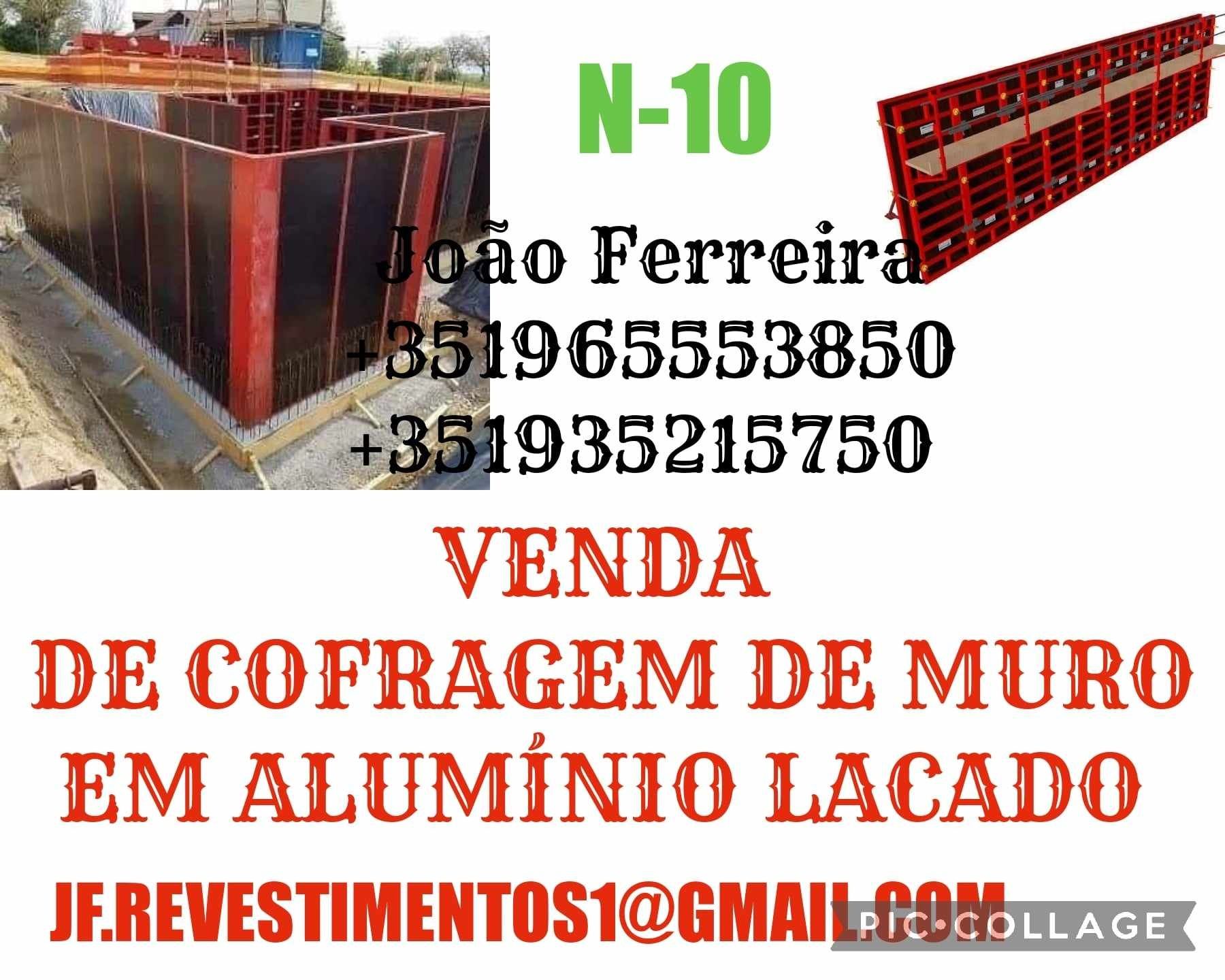 Cofragem de muro em alumínio lacado