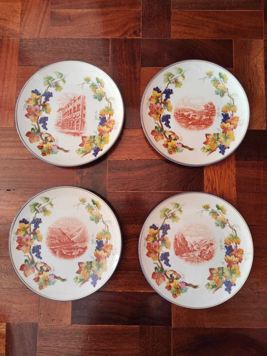 Conjunto 4 pratos em porcelana Vista Alegre