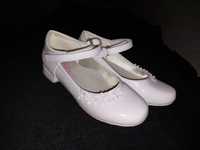 Buty komunijne roz 31, białe dla dziewczynki