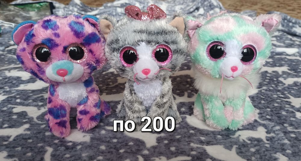 Колекційні м'які іграшки ty, beanie boo. Іграшки глазастики