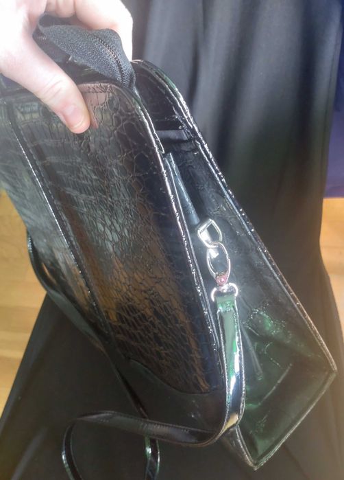 Czarna, skórzana torba na ramię i do ręki, aktówka - Nine West nowa