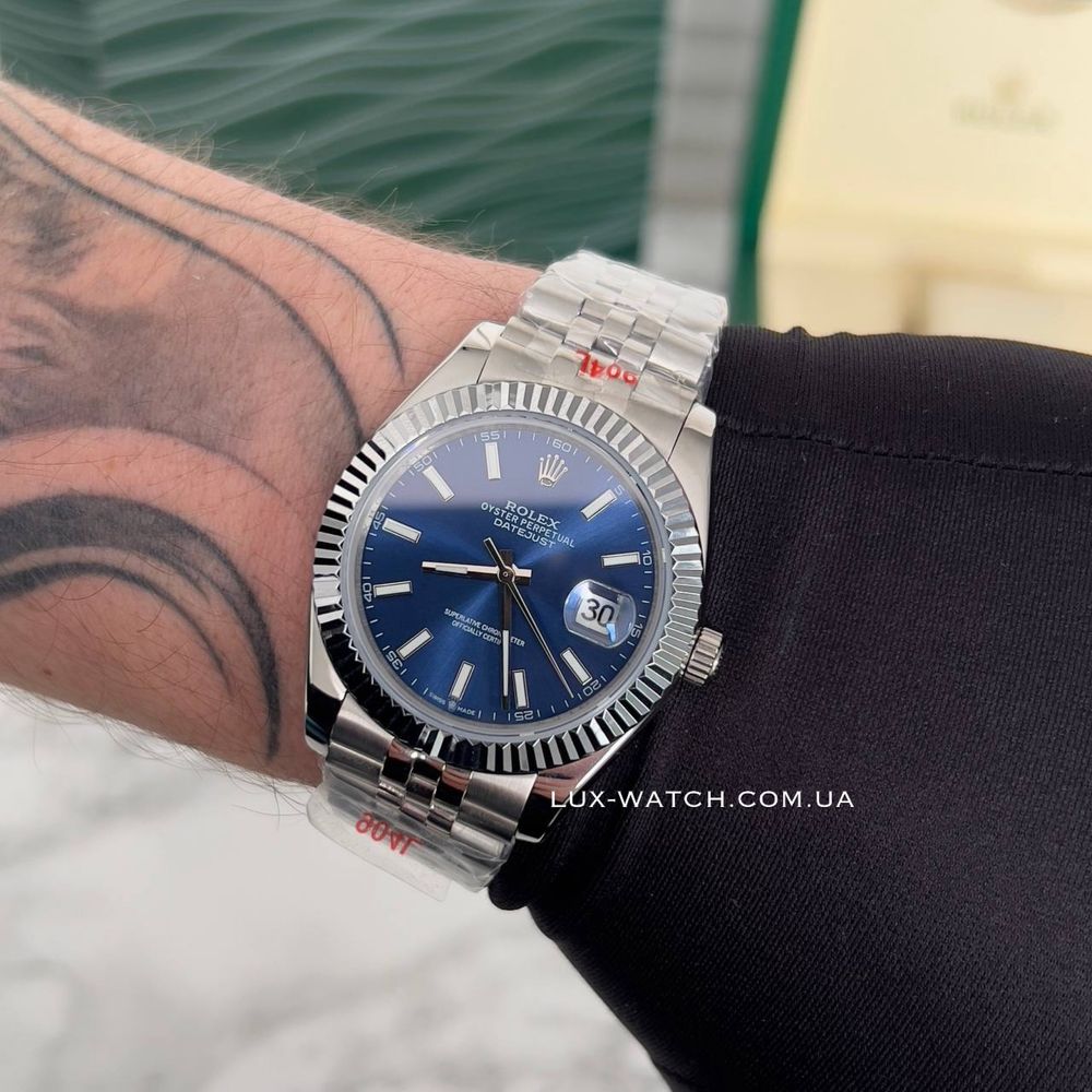 Часы Rolex DateJust 41 Silver Blue Ролекс