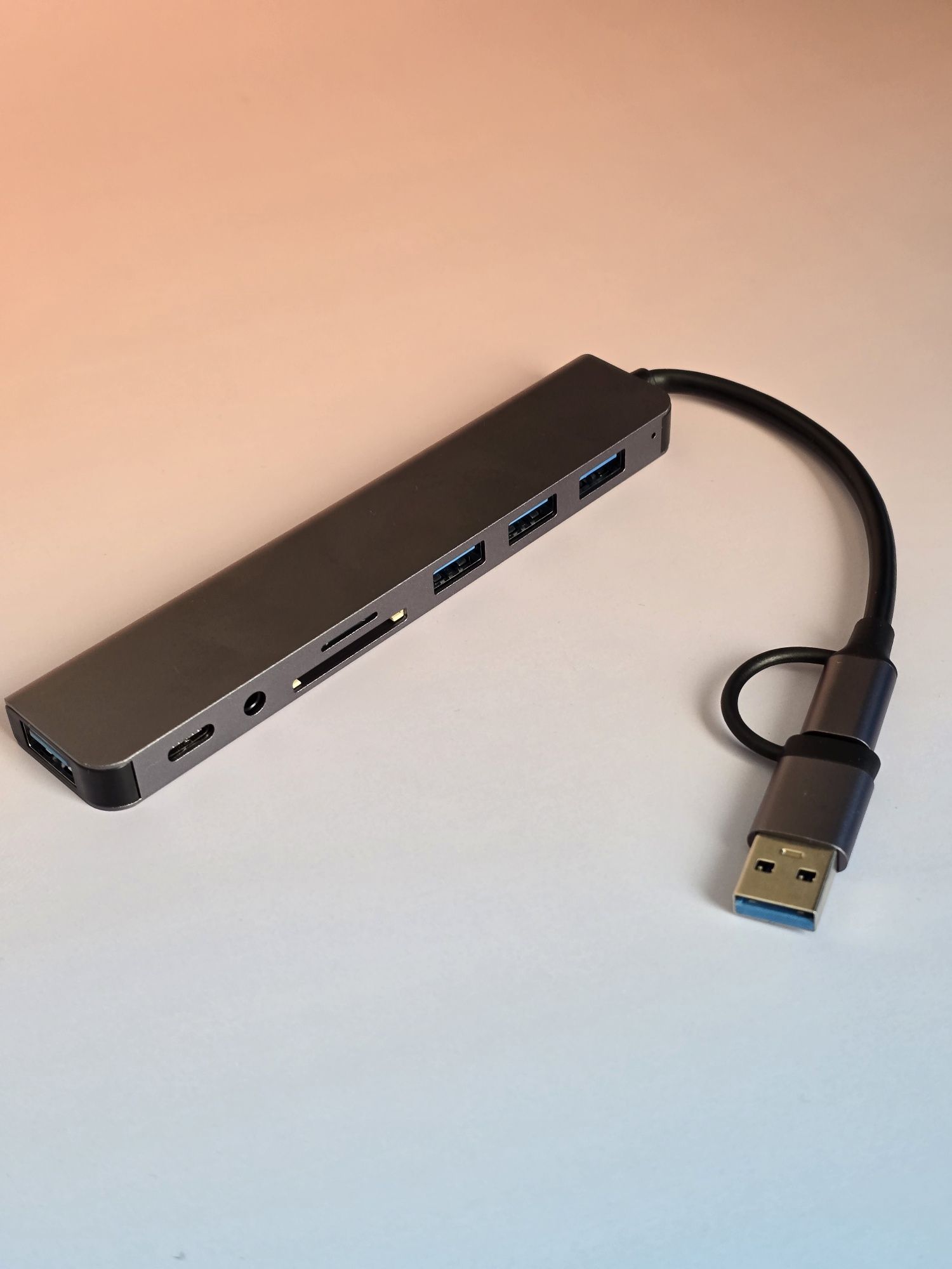 USB hub. Картрідер до комп'ютера та телефону