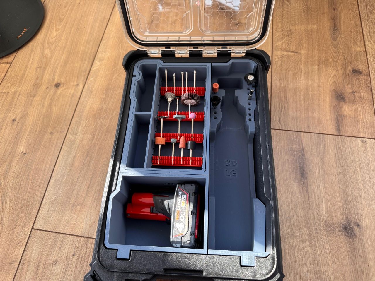 Milwaukee packout organizer szlifierka