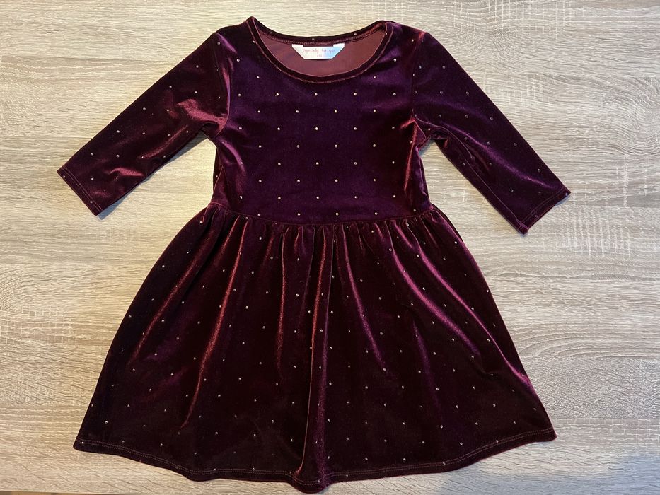 Sukienka welulowa na dziewczynkę filotowa 104