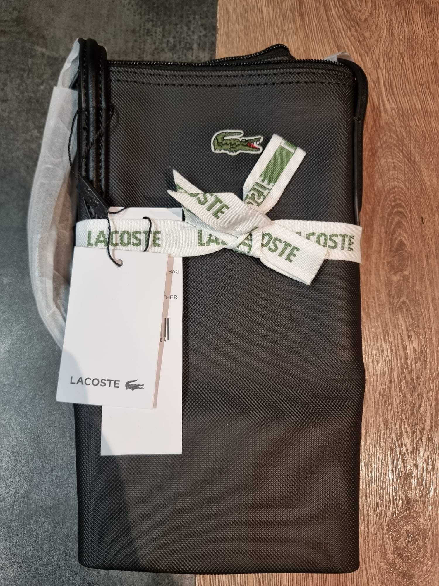 Torebka Lacoste typu shopper nowa  czarna  wchodzi teczka A4