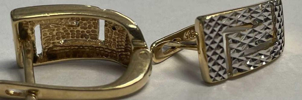 Złote kolczyki 14kt (585) 4,08 gram wzór droga grecka