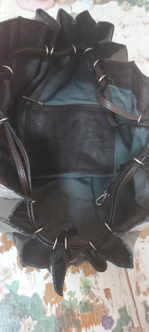 Шикарная кожаная сумка Lupo Barcelona Abanico Испания  оригинал