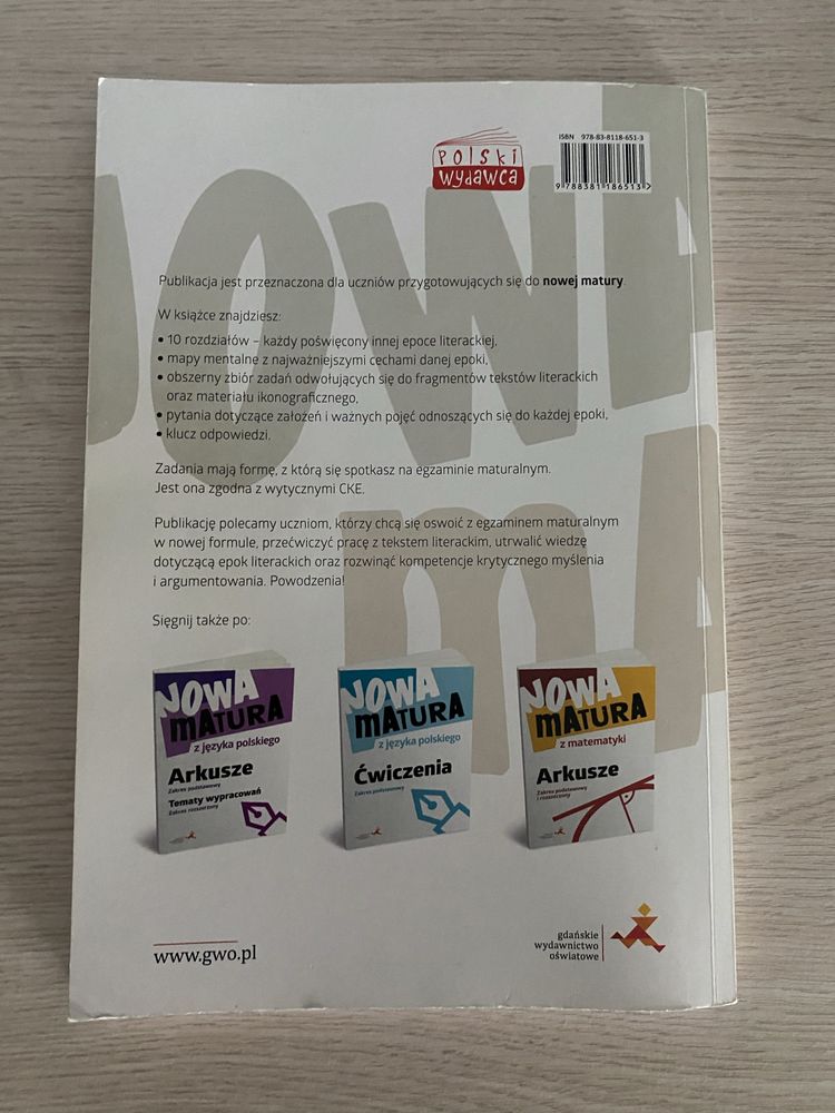 Nowa matura język polski - epoki