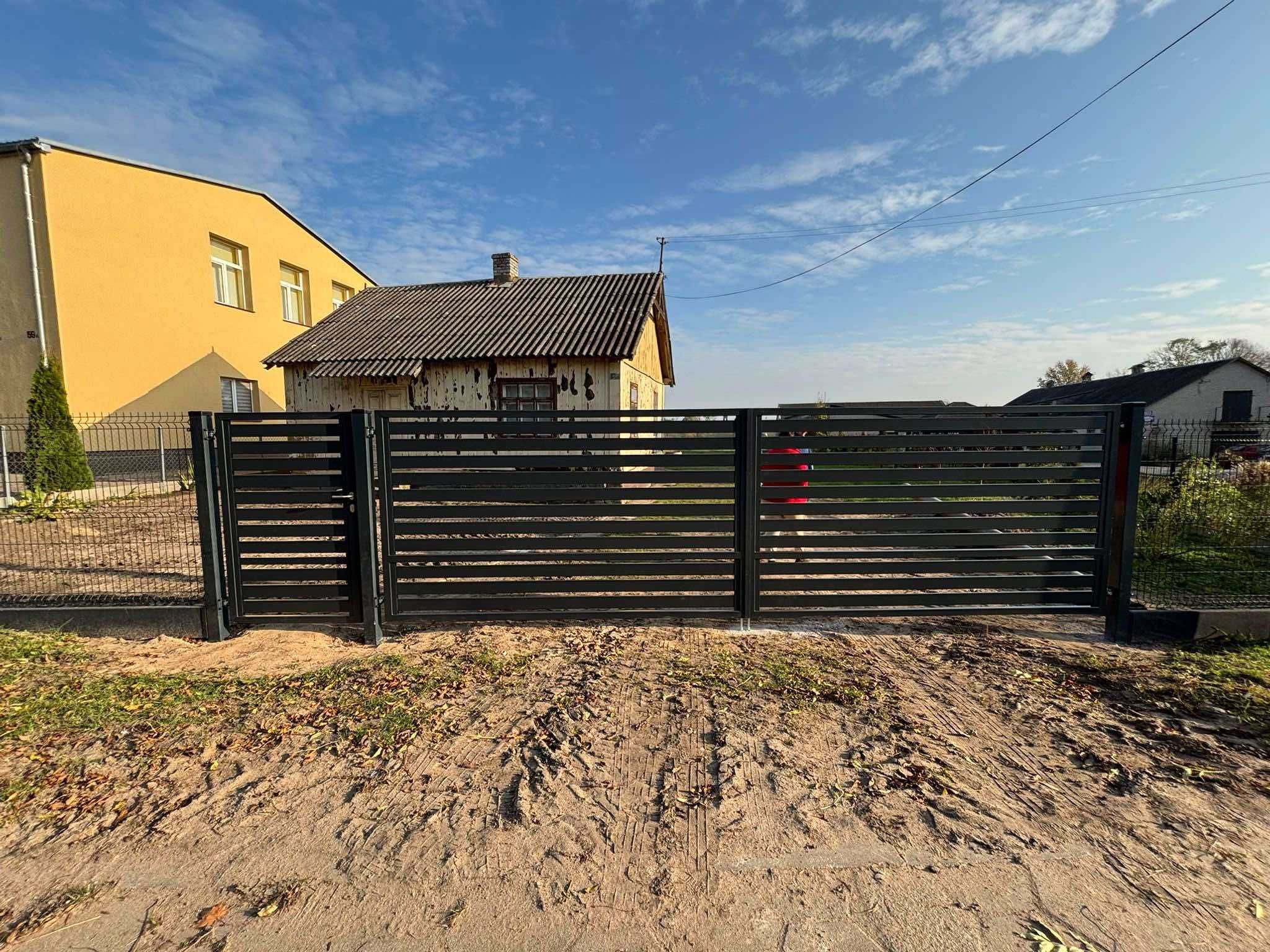 Bramy przesuwne i dwuskrzydłowe pod wymiar ocynk od 3 do 12 m długości