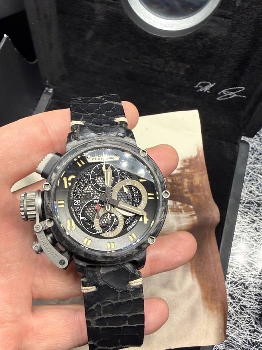 Zegarek U-boat Chimera Carbon carbonio 8057 limitowany omega full set