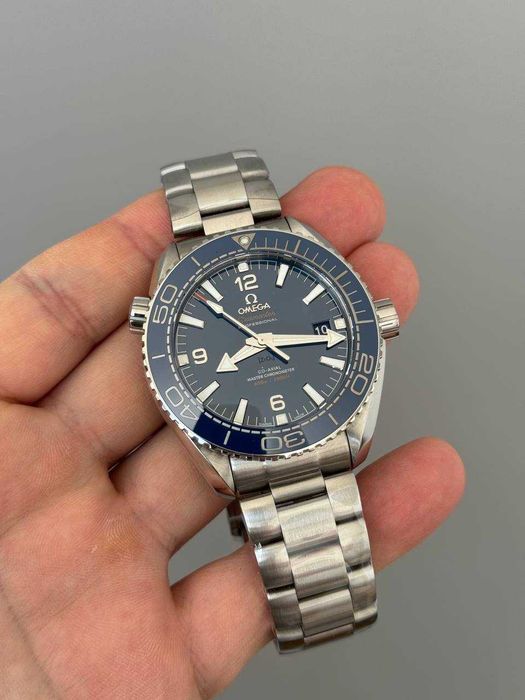 наручний чоловічий годинник Omega Planet Ocean Seamaster 600m blue