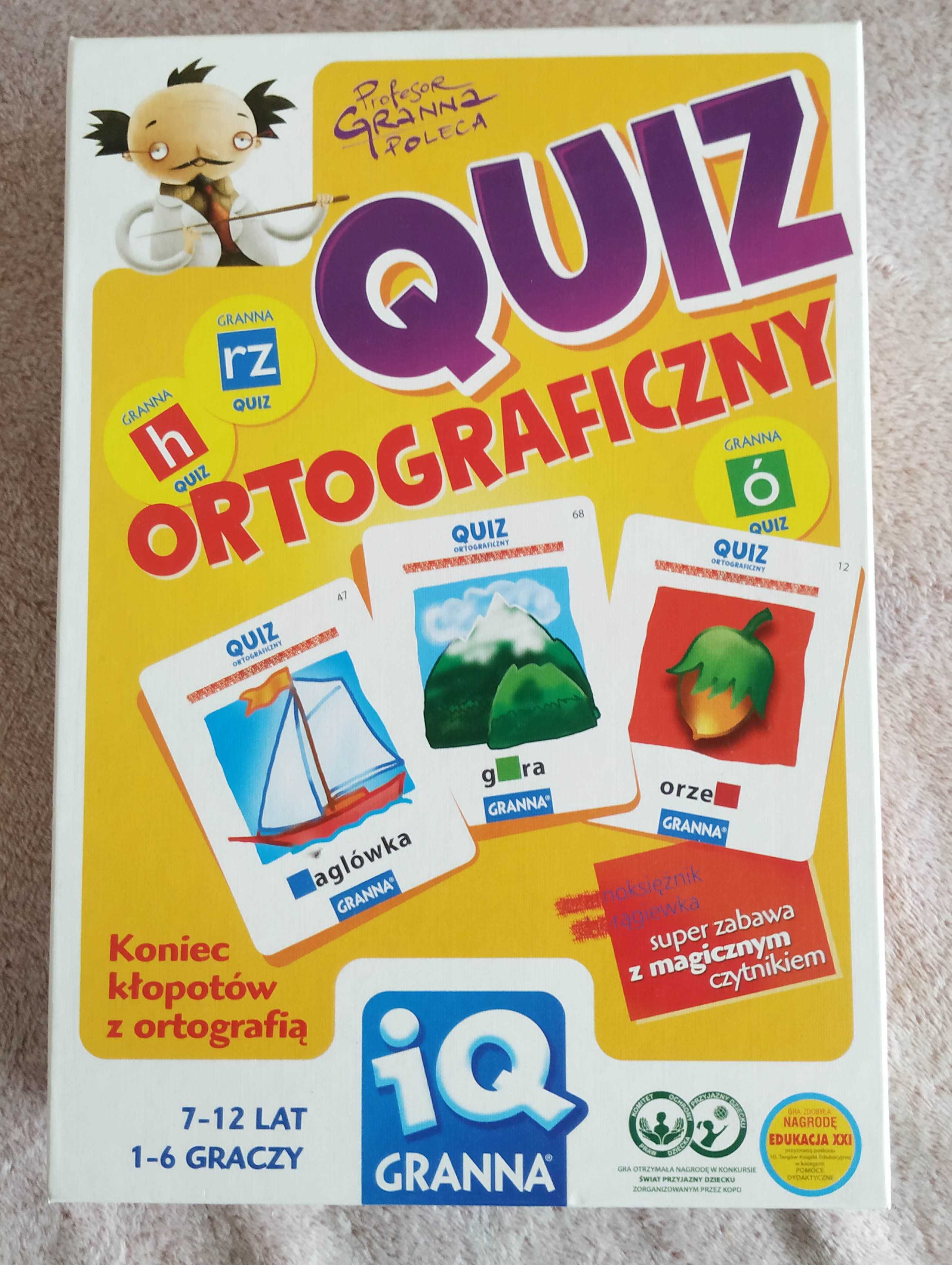 Granna IQ Quiz Ortograficzny, gra planszowa