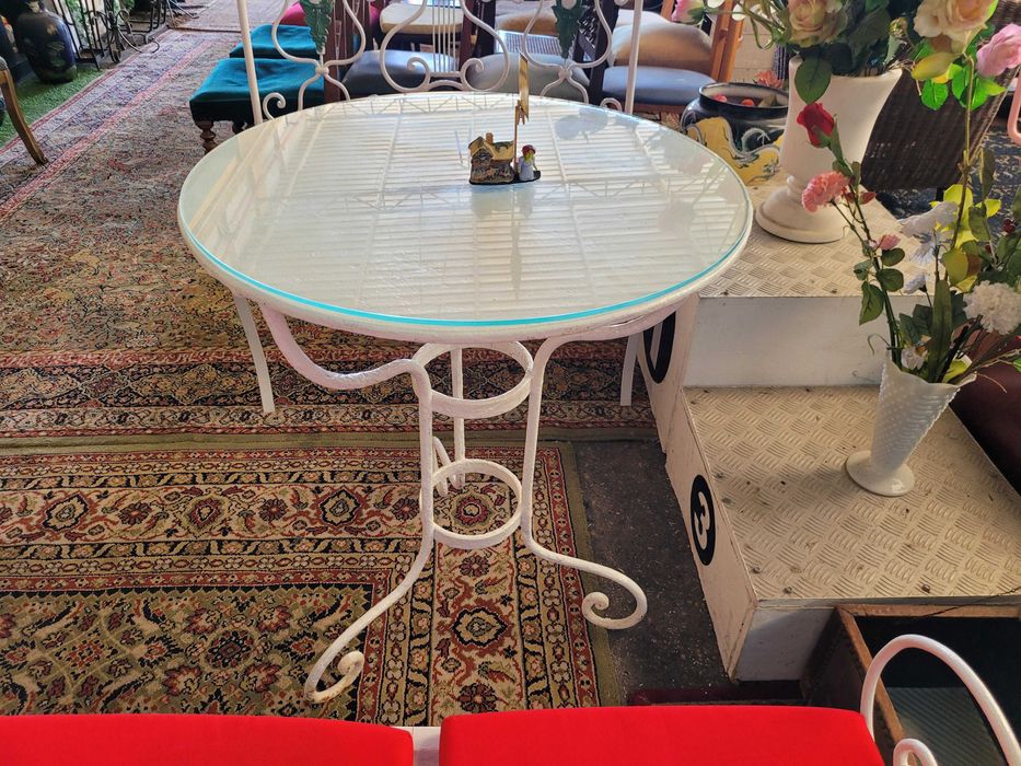 Conjunto de jardim em ferro - Dois bancos de dois lugares