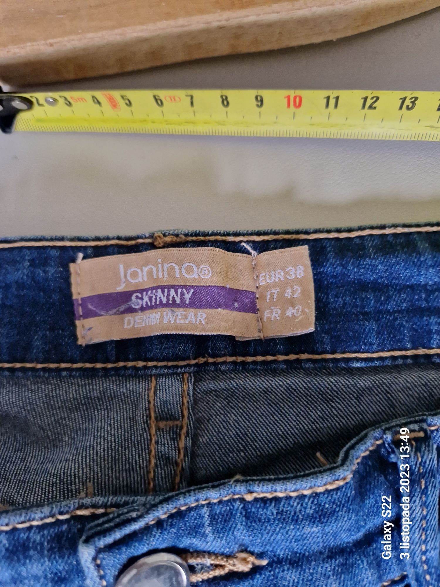 Skinny jeansowe 38 damskie