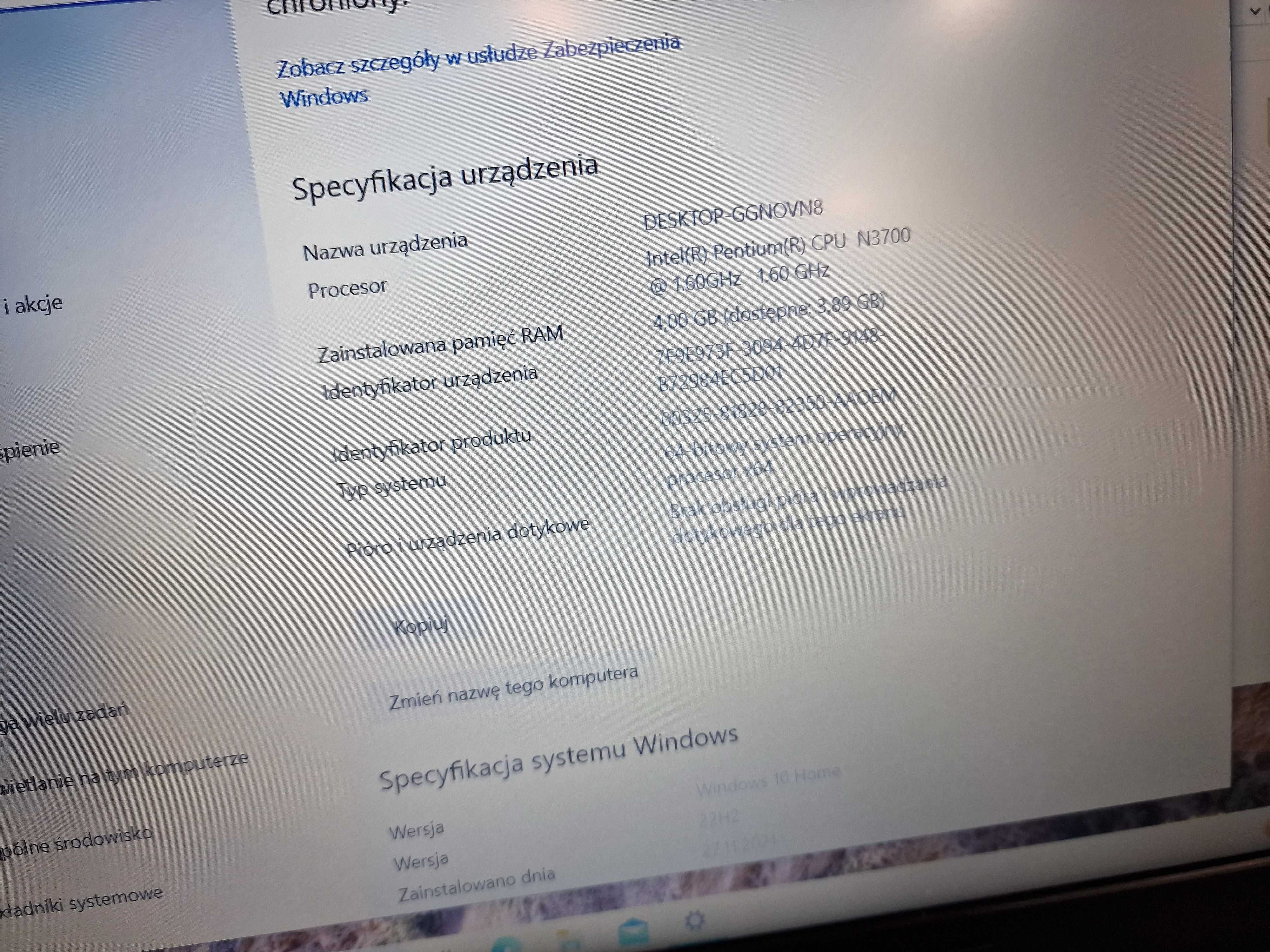 Asus Vivobook MAX X541SA/ Pentium N3700/ 4GB/ 128GB/ W10/ Grade A